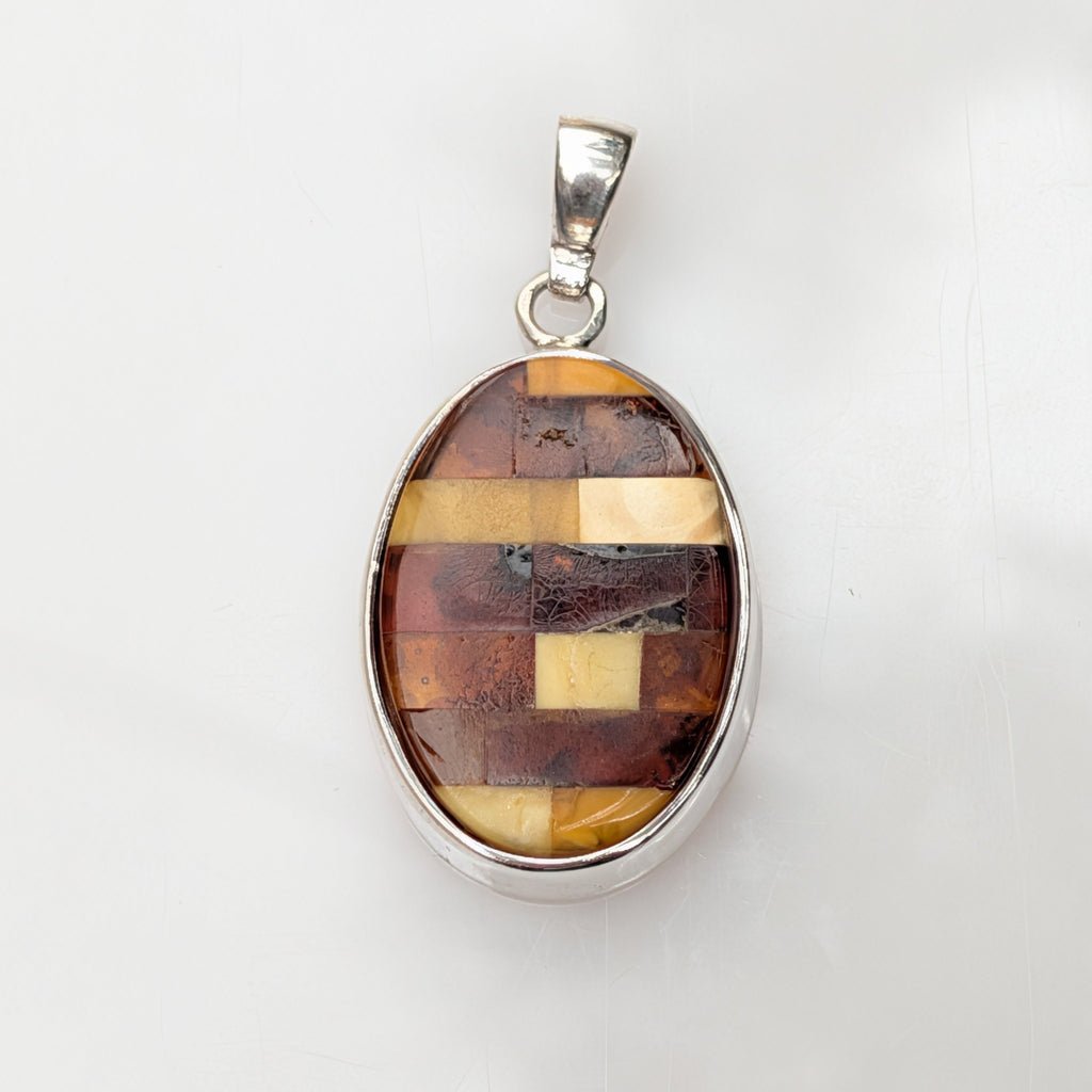 Solar Tapestry Pendant — Baltic Amber & Sterling Silver