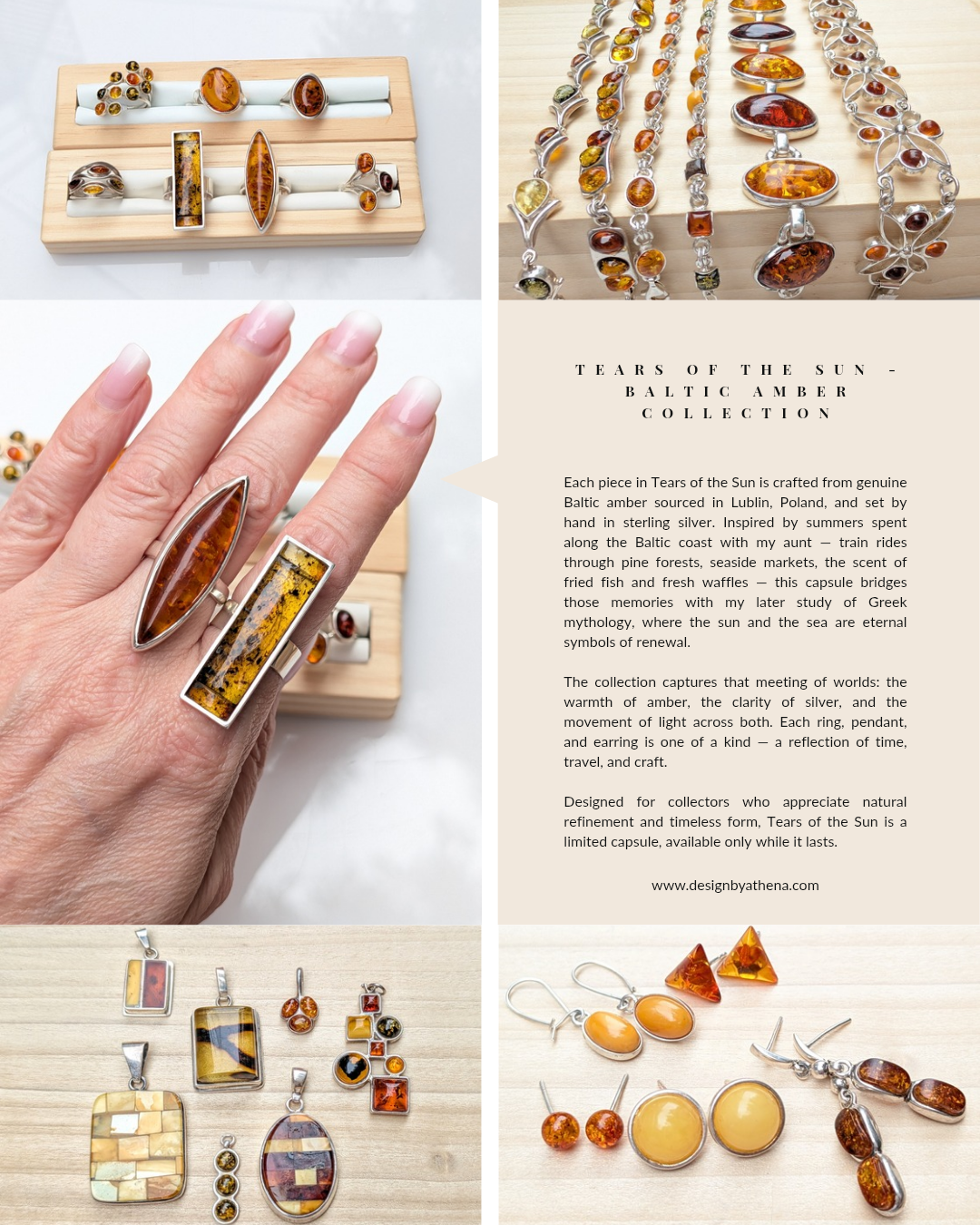 Solar Ascend Bracelet — Baltic Amber & Sterling Silver