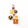 Amber Constellation Pendant — Baltic Amber & Sterling Silver