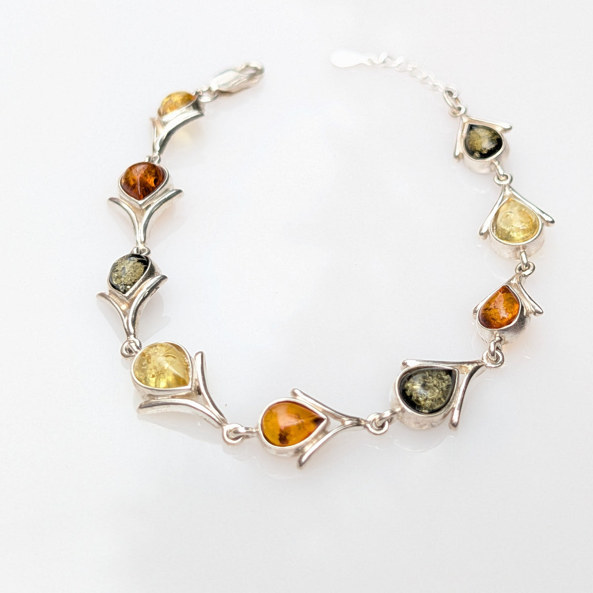 Solar Ascend Bracelet — Baltic Amber & Sterling Silver