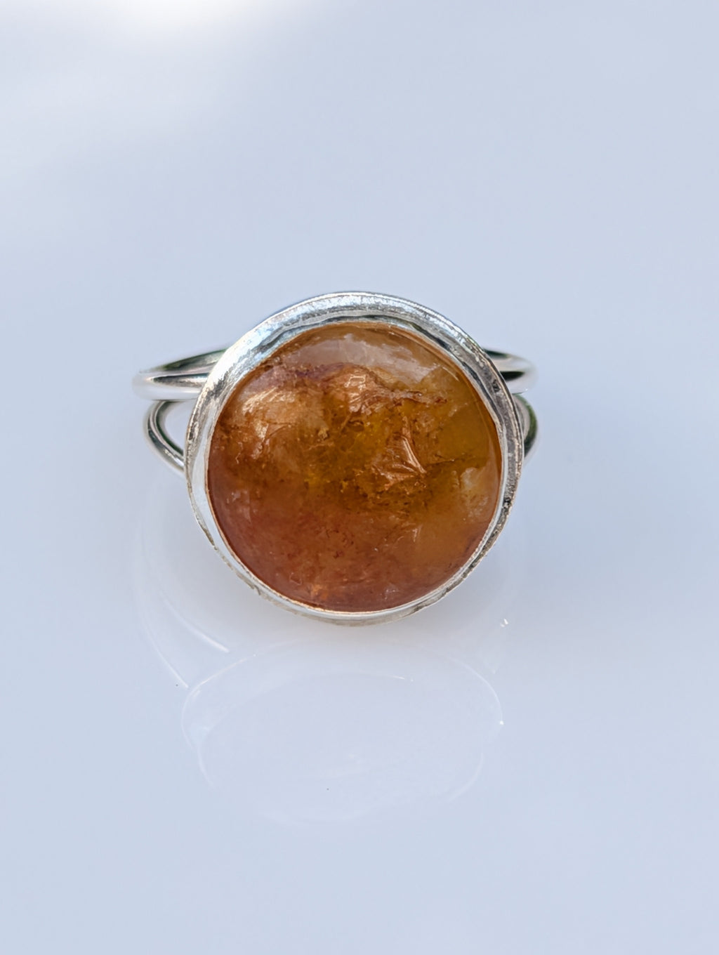 Forge — Yellow Healer Amethyst Ring in Sterling Silver, Size 8