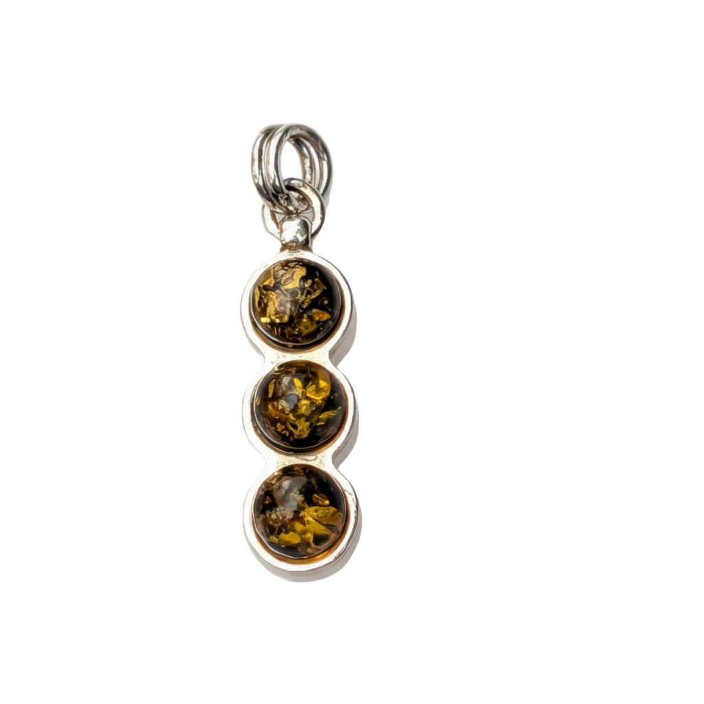 Forest Ray Pendant — Baltic Amber & Sterling Silver