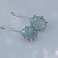 Tidal Grace Earrings – Aquamarine Beryl, Sterling Silver | Pair A