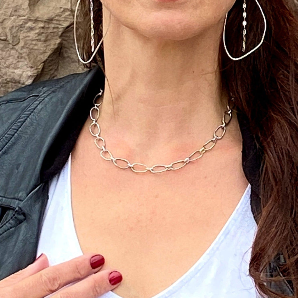 Radiant Linkage Necklace — Sterling Silver