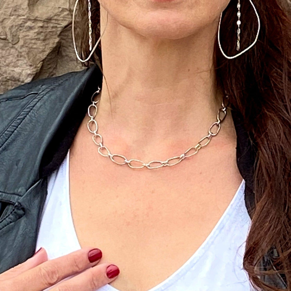Radiant Linkage Necklace — Sterling Silver
