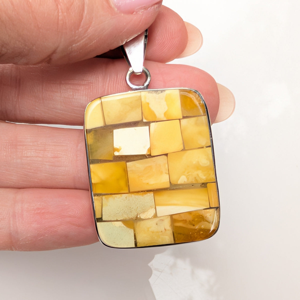 Temple of Light Pendant — Baltic Amber & Sterling Silver