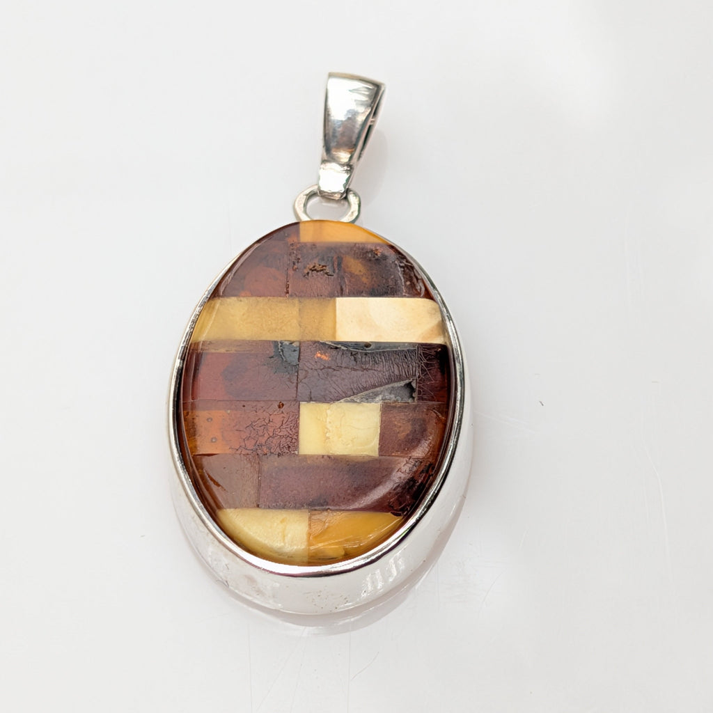 Solar Tapestry Pendant — Baltic Amber & Sterling Silver