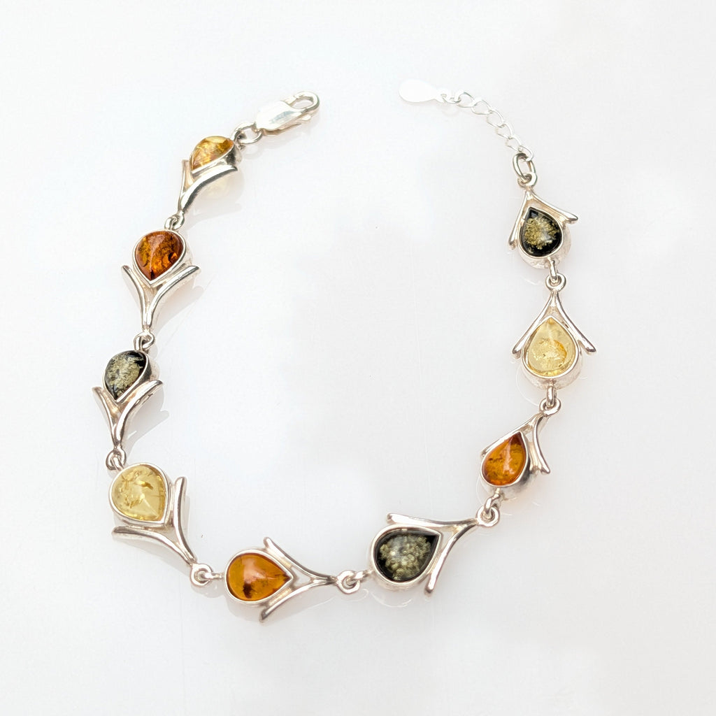 Solar Ascend Bracelet — Baltic Amber & Sterling Silver