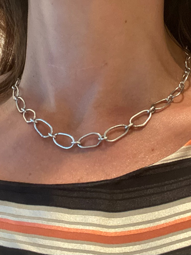 Radiant Linkage Necklace — Sterling Silver