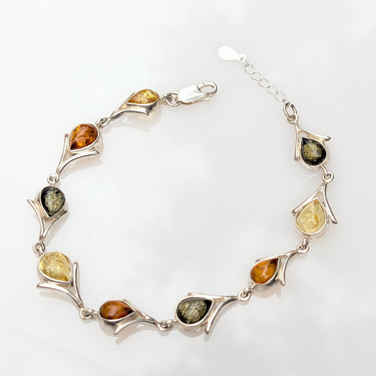 Solar Ascend Bracelet — Baltic Amber & Sterling Silver