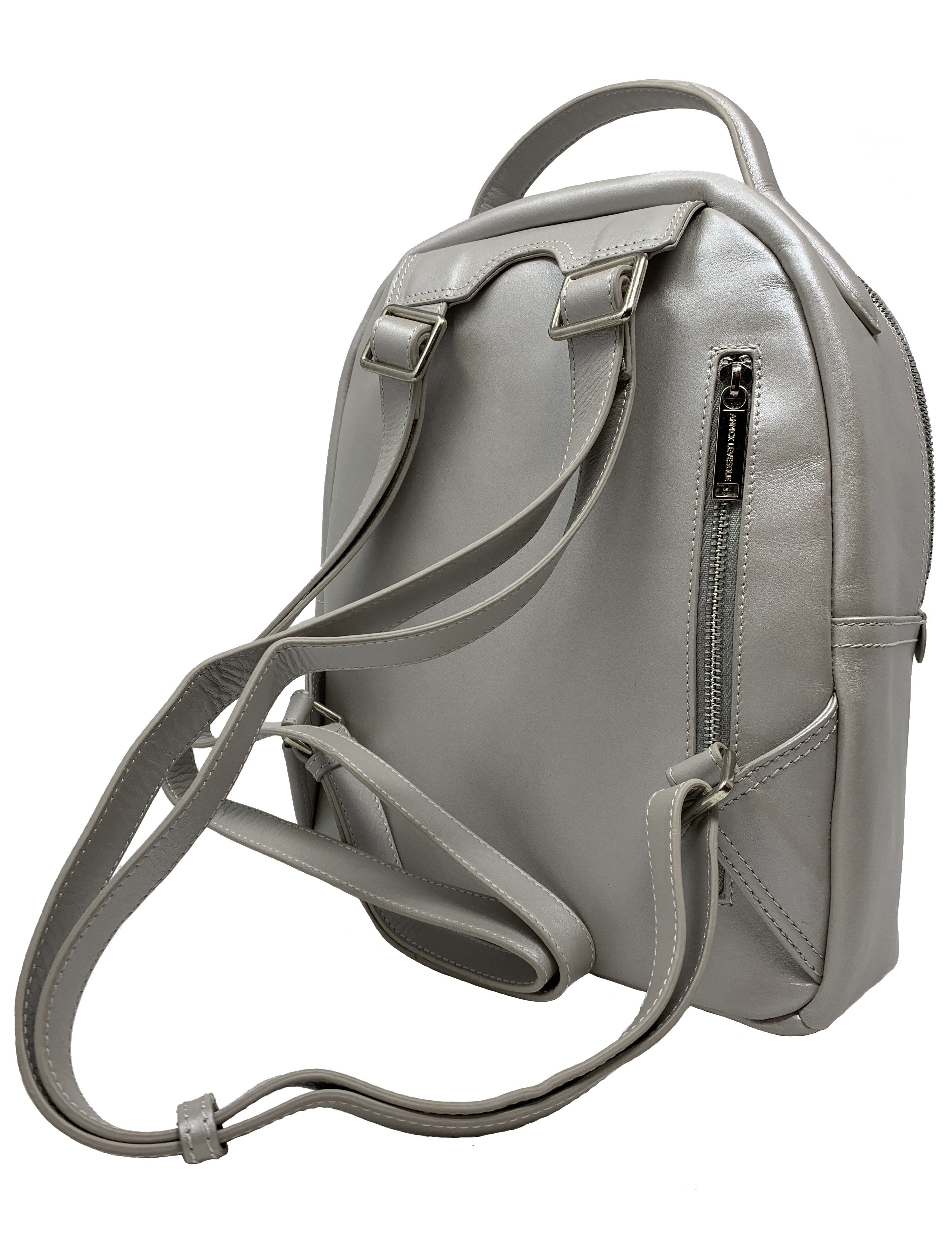 Sac à dos en Cuir véritable Perlé, Eve