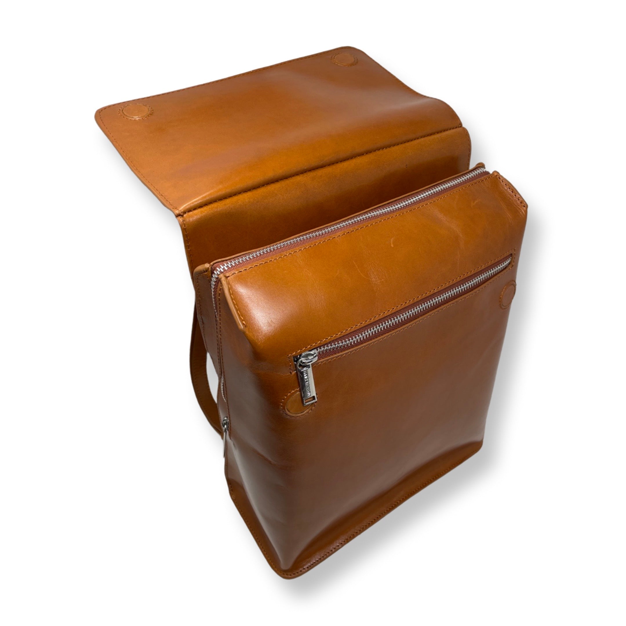 Sac à dos en cuir cognac, Antoinette