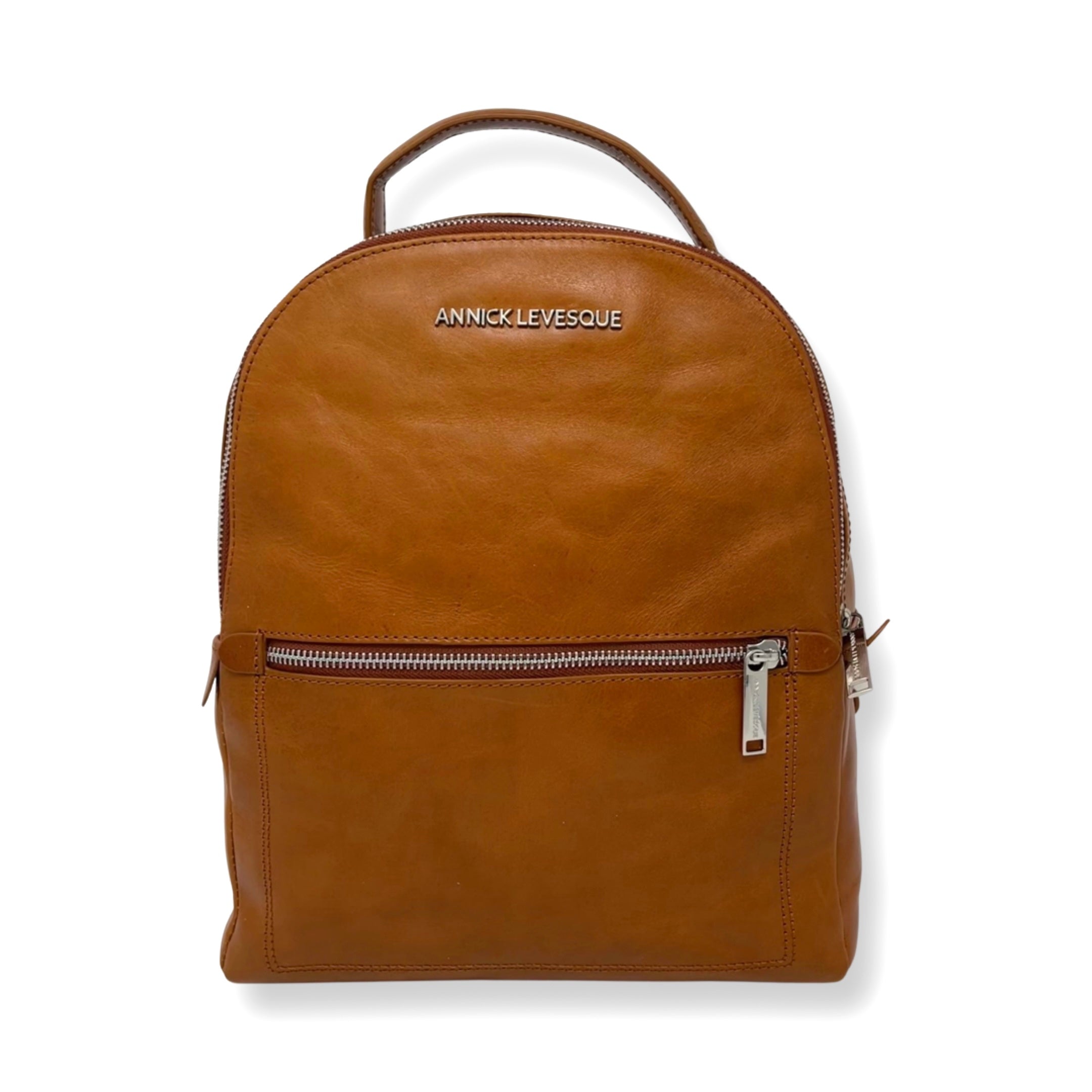 Sac à dos en Cuir Cognac | Eve - PRÉCOMMANDE
