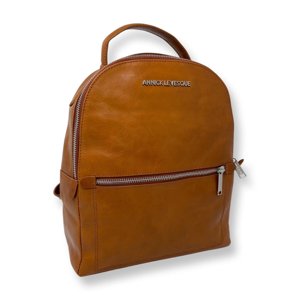 Sac à dos en Cuir Cognac | Eve - PRÉCOMMANDE