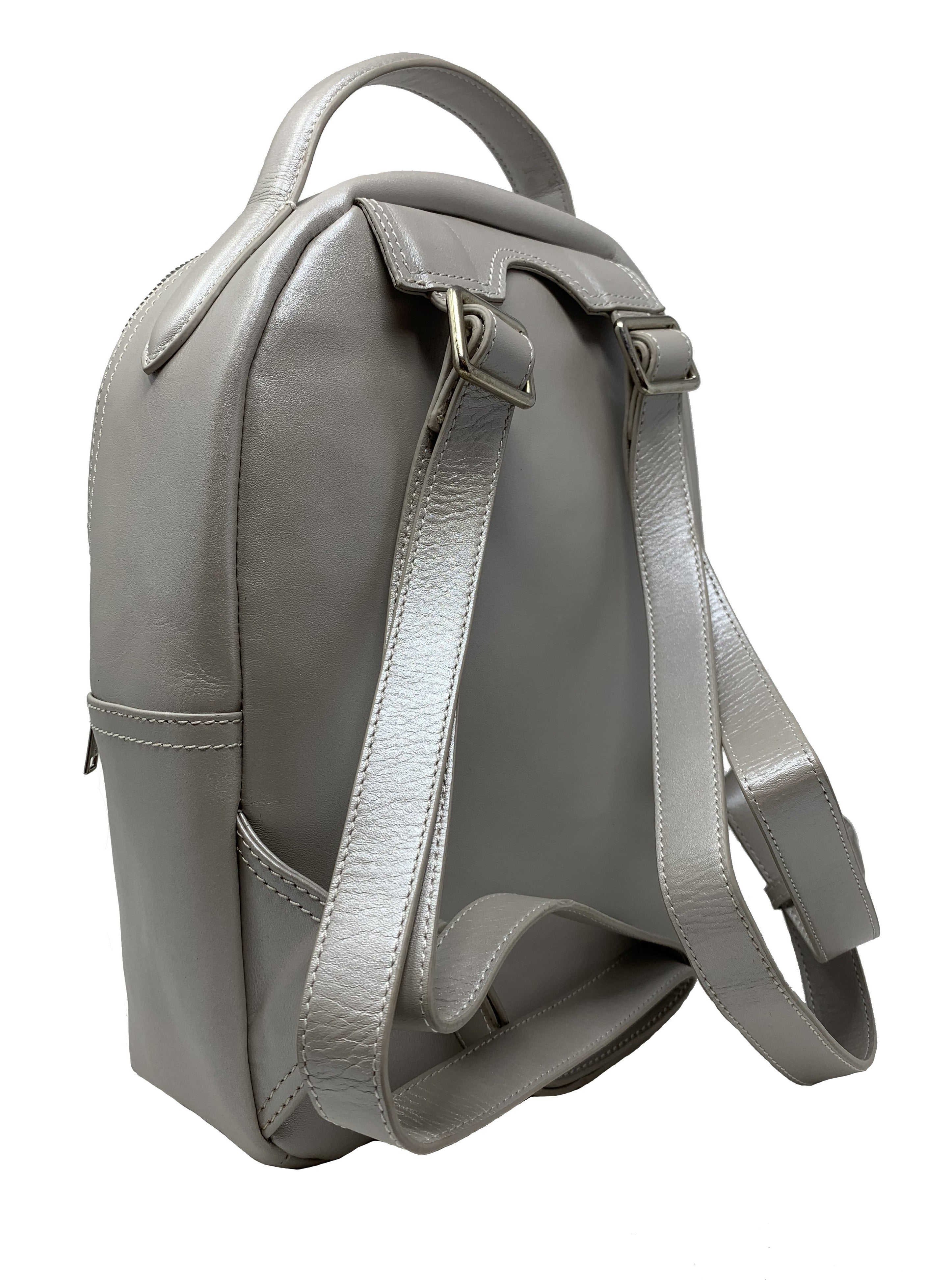 Sac à dos en Cuir véritable Perlé, Eve