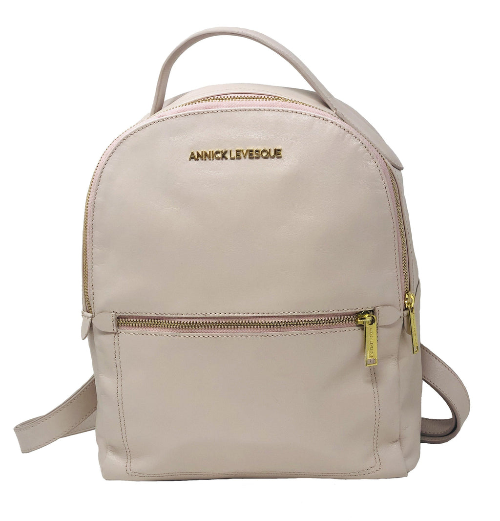 Sac à dos en Cuir Rose Poudre - Blush | Eve