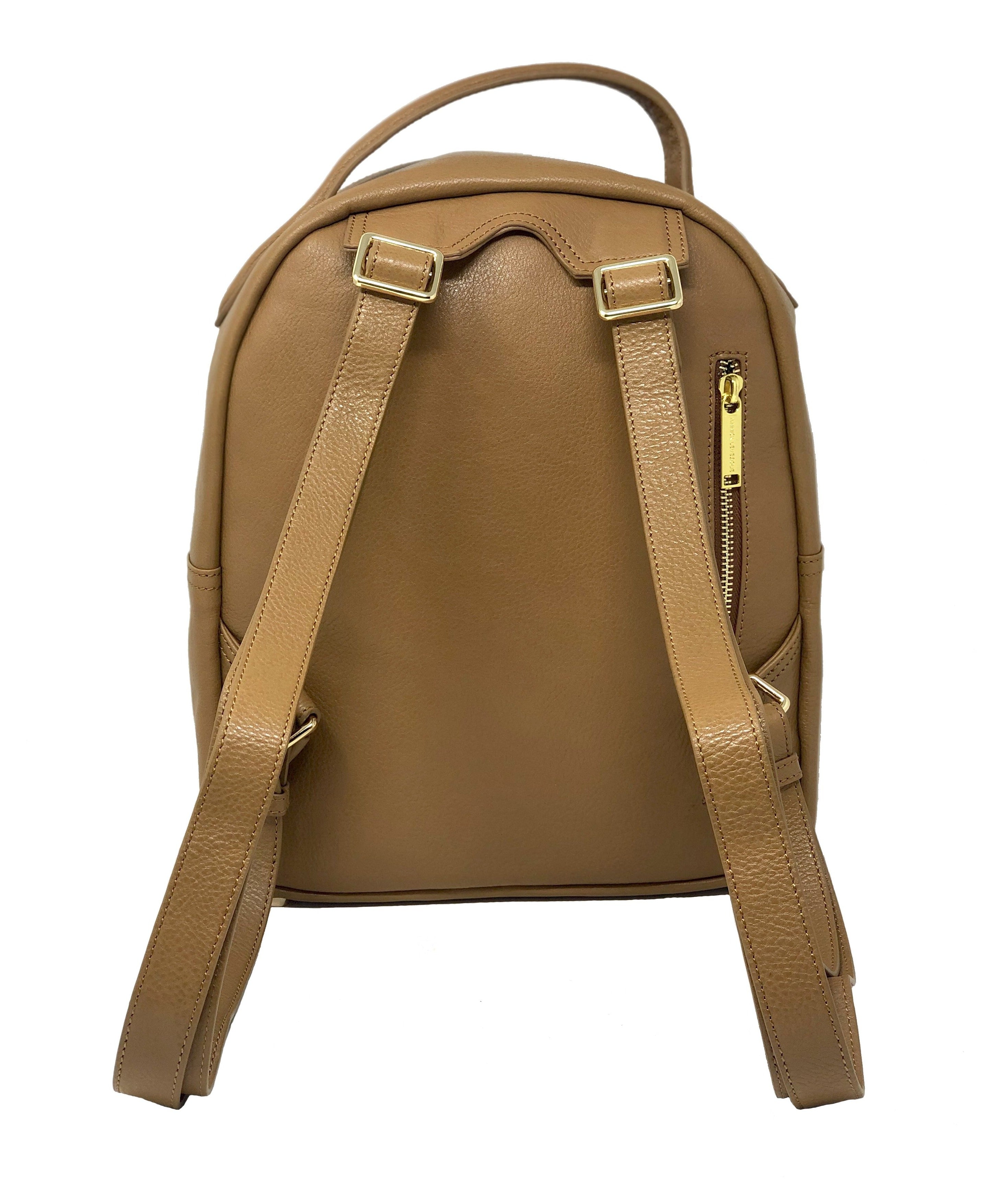 Sac à dos en Cuir Véritable Tan | Eve
