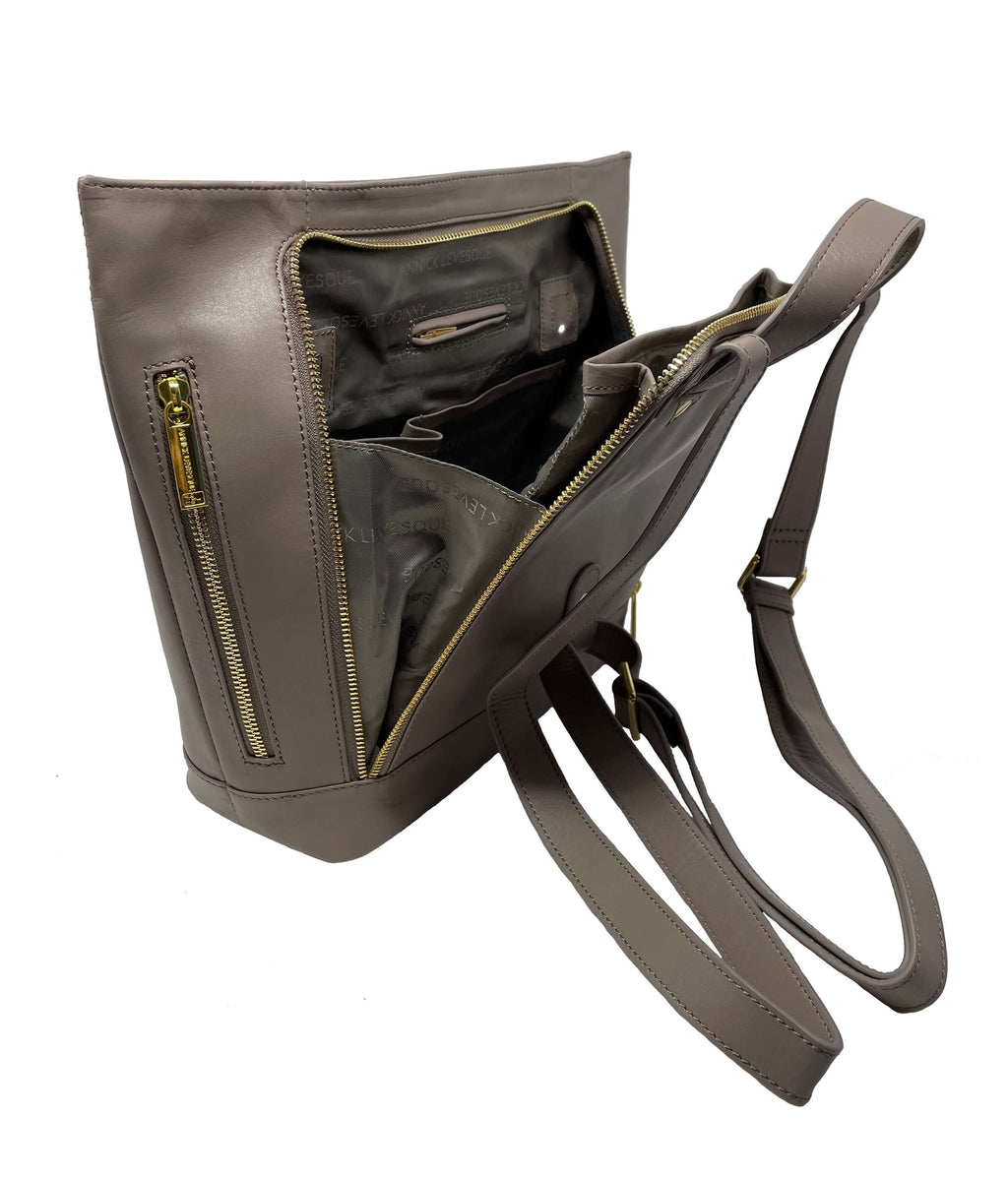 Sac à dos en Cuir Lore | Taupe