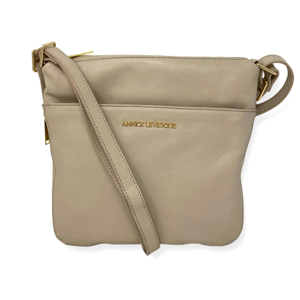 Sac à main transformable en Cuir Véritable Beige, Josée