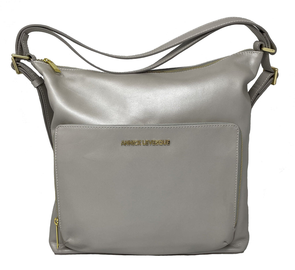 Sac à main en Cuir Transformable Perlé, Alexandra