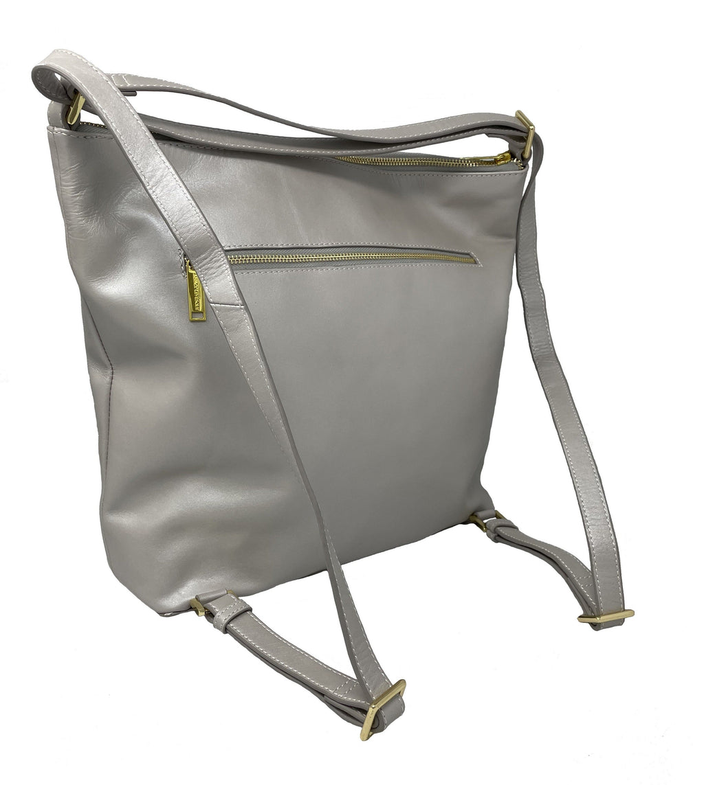 Sac à main en Cuir Transformable Perlé, Alexandra