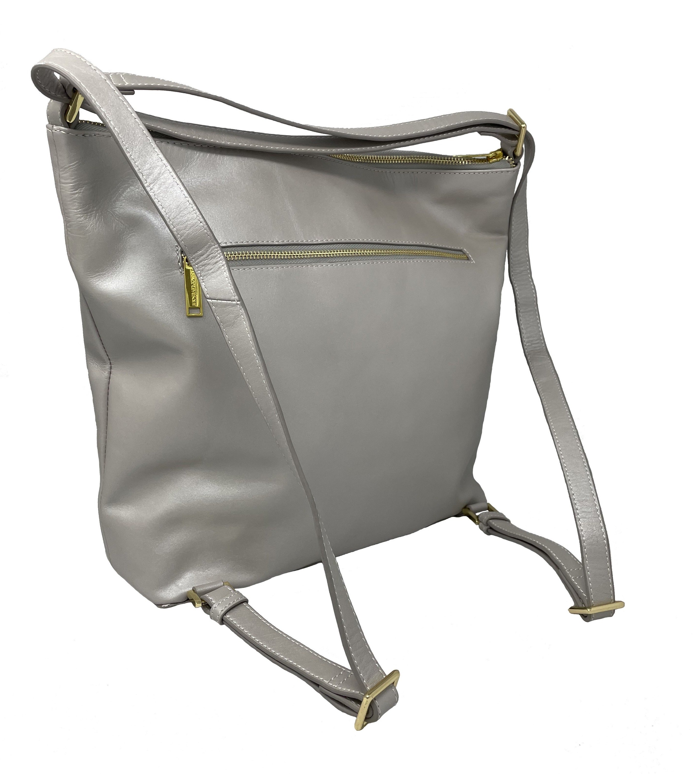 Sac à main en Cuir Transformable Perlé, Alexandra