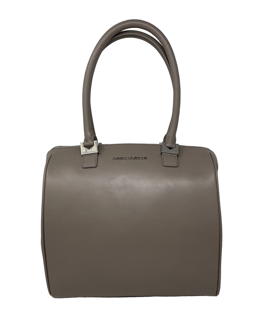 Grand Sac à Main en Cuir Taupe | Mona