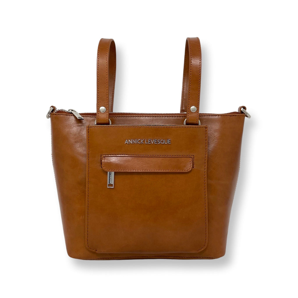 Sac à Main en Cuir véritable Cognac | Lina