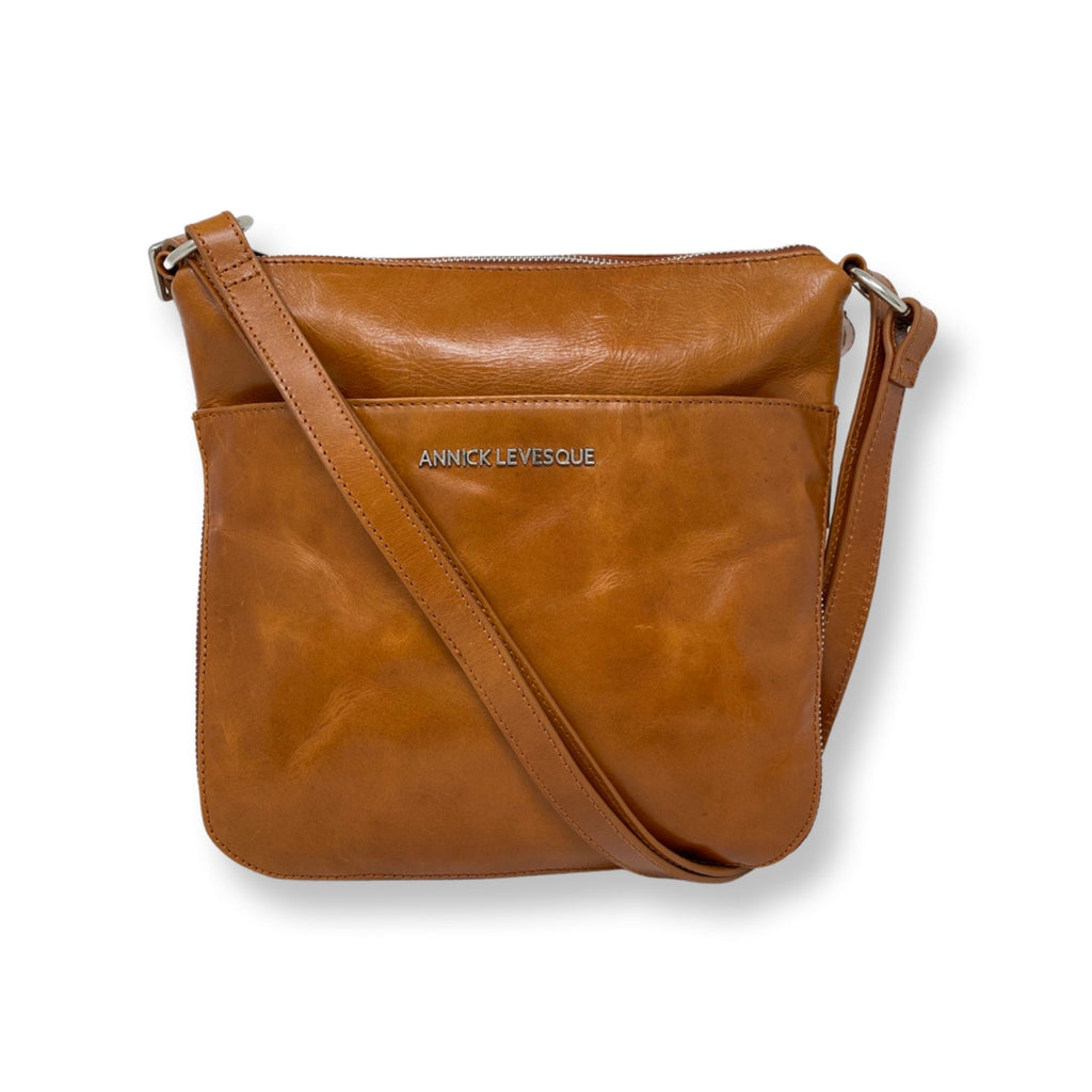 Sac à main transformable en Cuir Véritable Cognac, Joséé