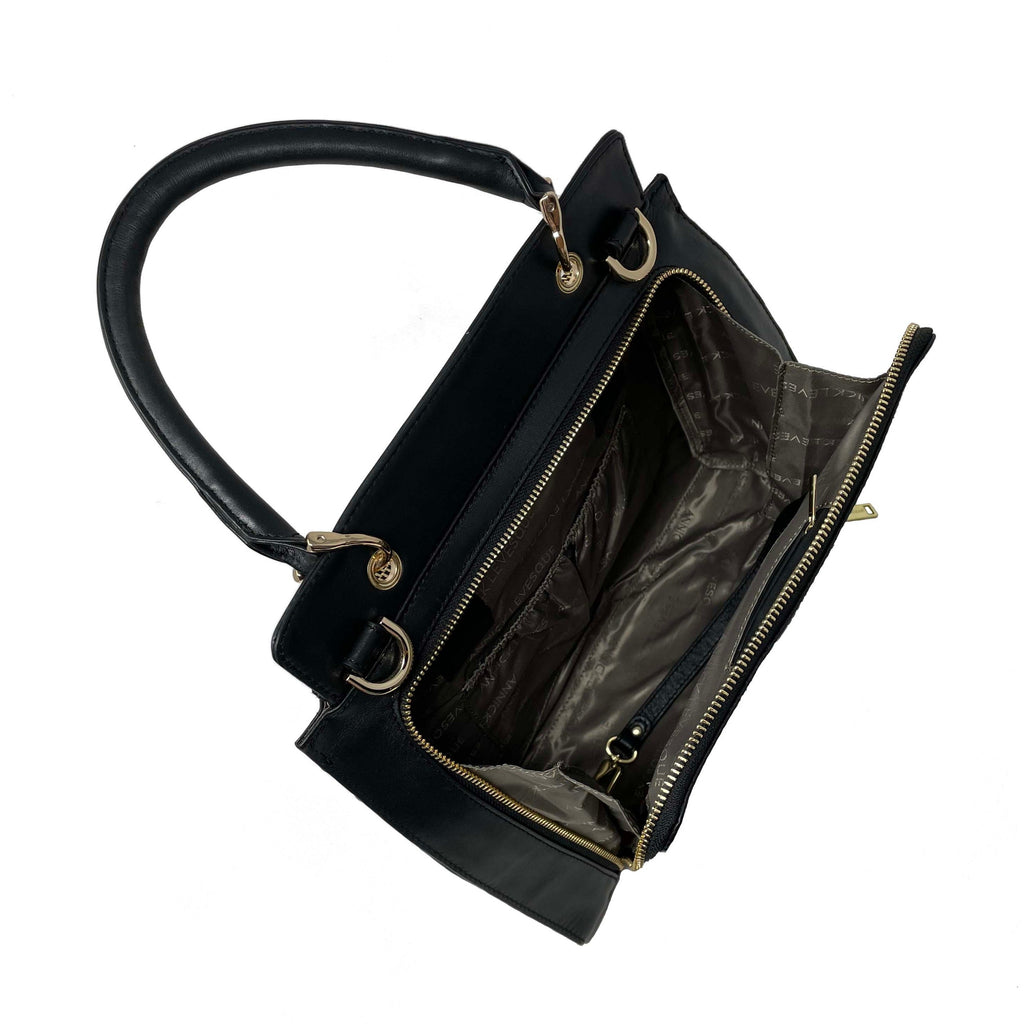 Sac à Main en Cuir Véritable Noir vernis, Chloé