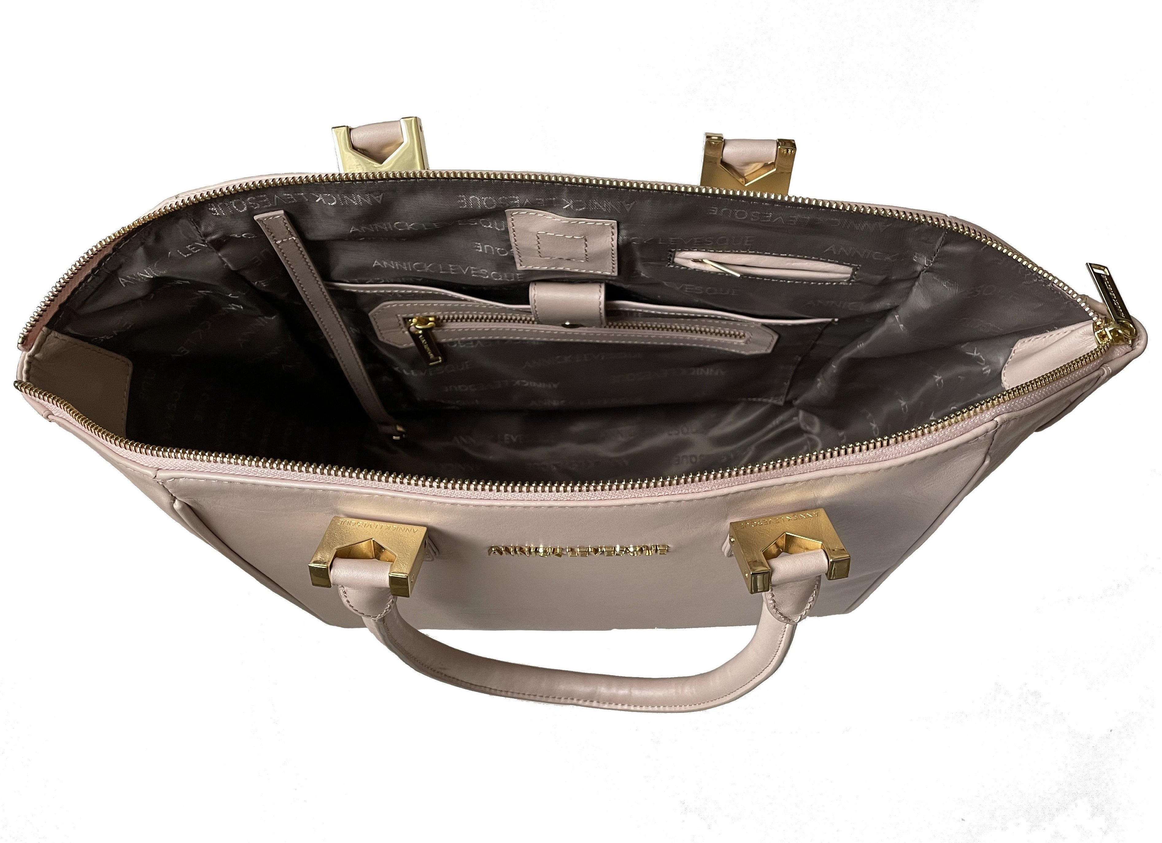 Sac à Main en Cuir rose blush | Mona Moyen