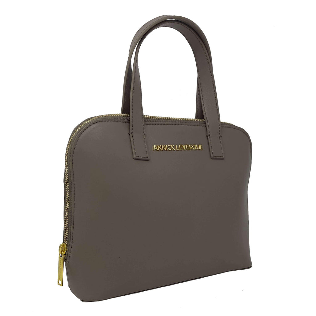 Sac à main en cuir Taupe | Justine