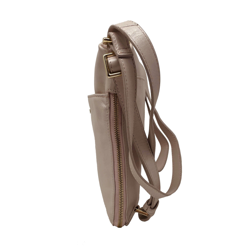 Sac à main transformable en Cuir Véritable Josée, rose blush