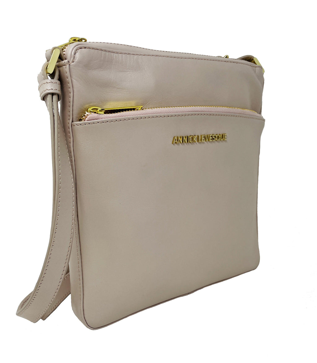 Sac à Bandoulière en cuir Rose blush | Gisèle