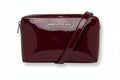 Petit sac bandoulière en Cuir Annie, rouge bordeaux foncé patin souple