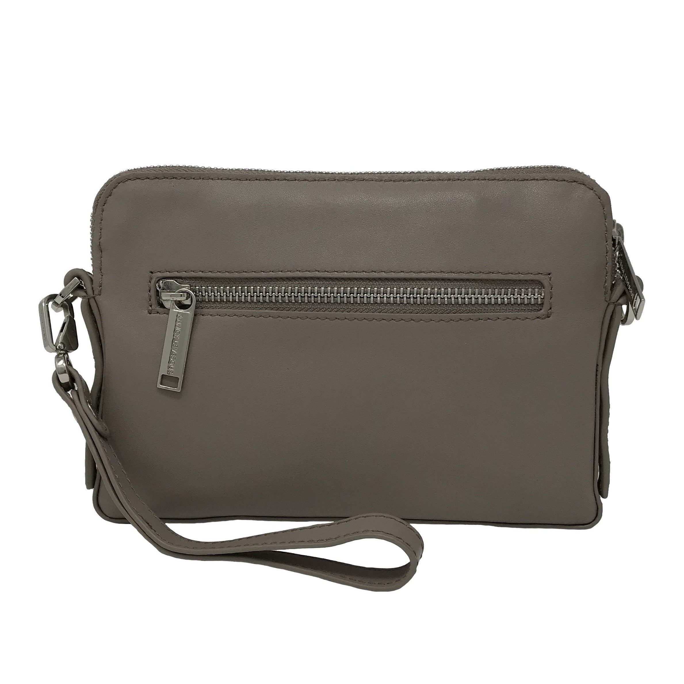 Sac à Main en Cuir Clarence, deux en un, taupe