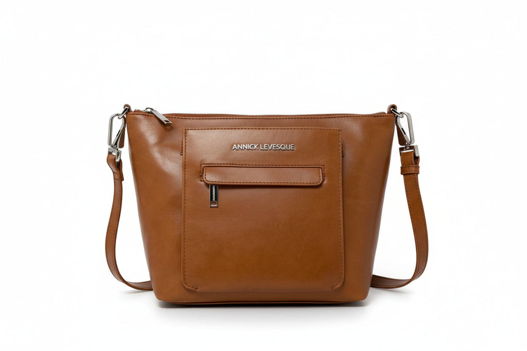 Sac à Main en Cuir véritable Cognac | Lina