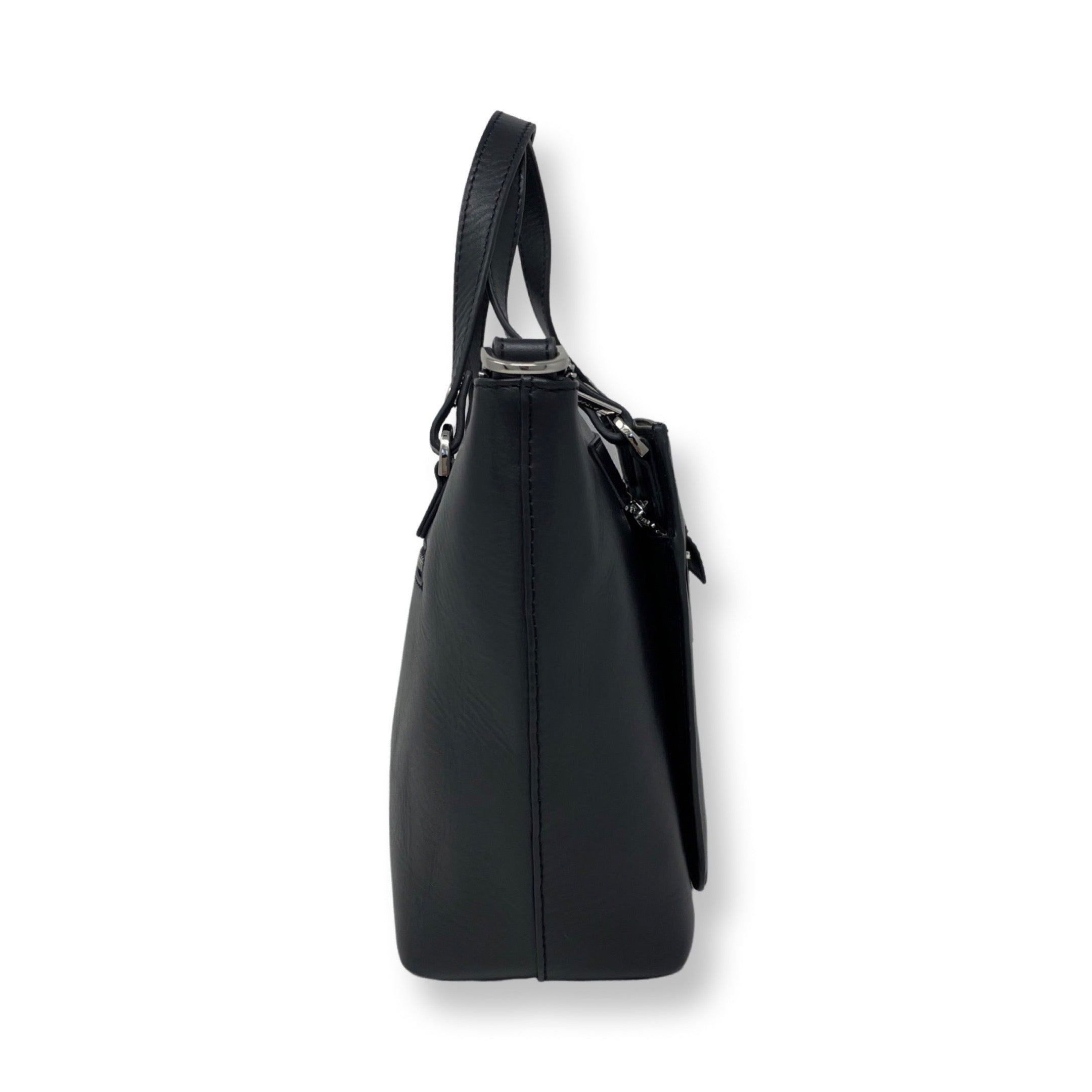 Sac à main en cuir noir | Lina