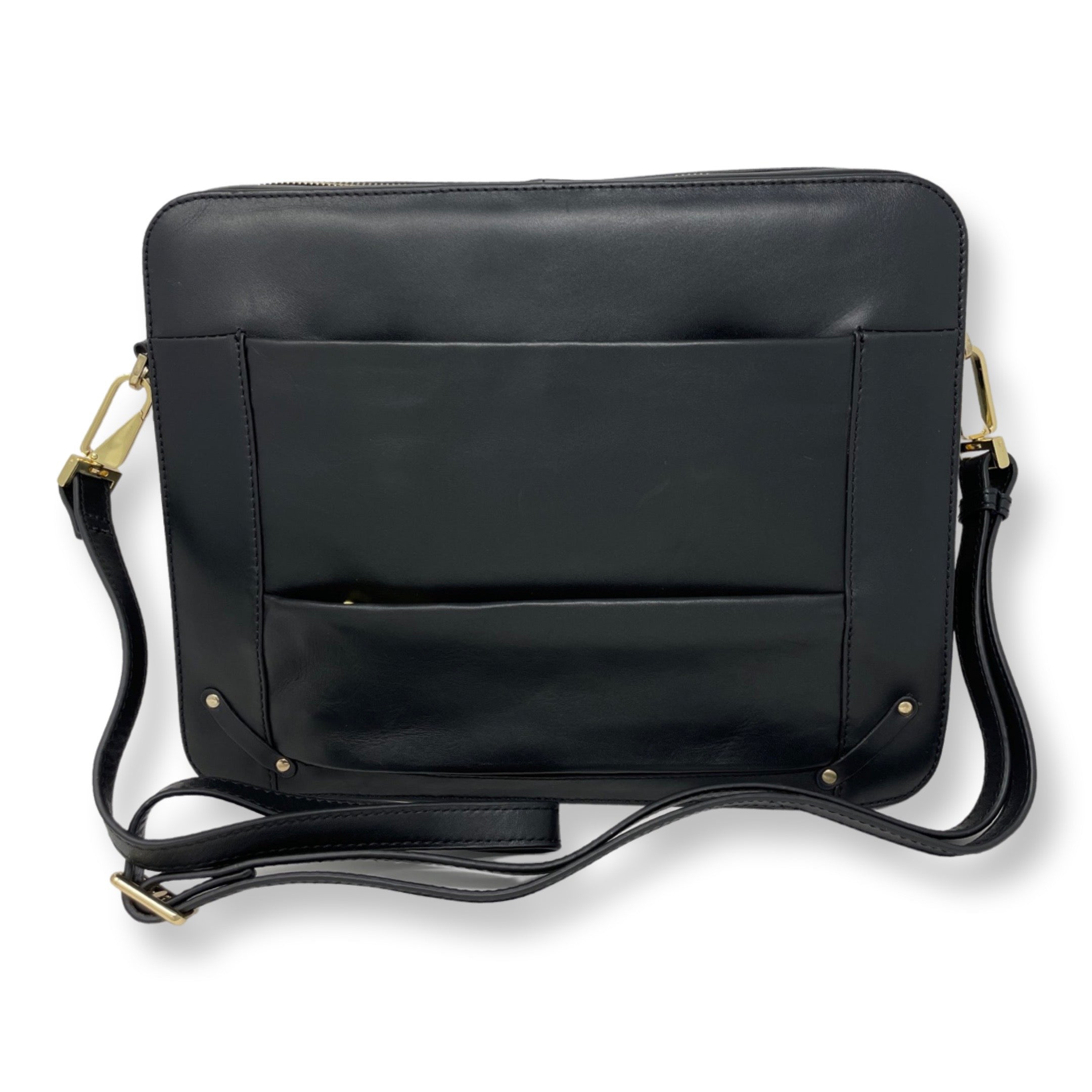 Sac de travail en cuir noir | Sofia