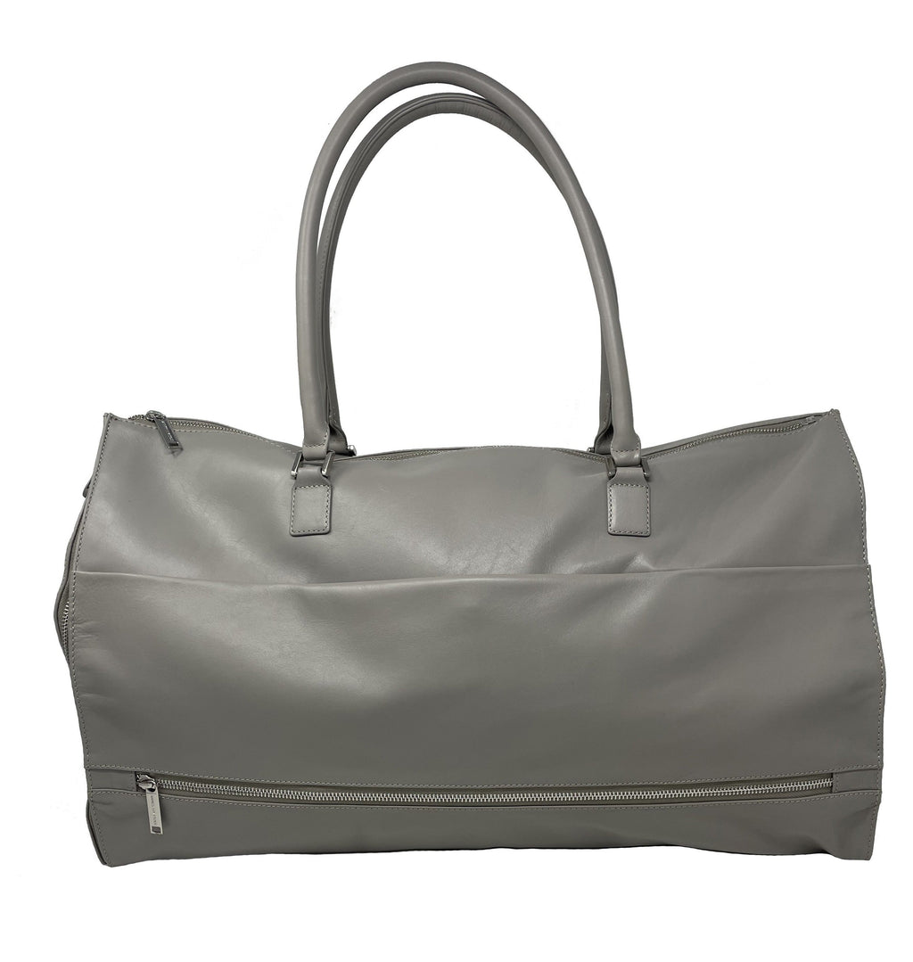 Grand Sac de Voyage-Housse en Cuir Véritable Gris, Frederick