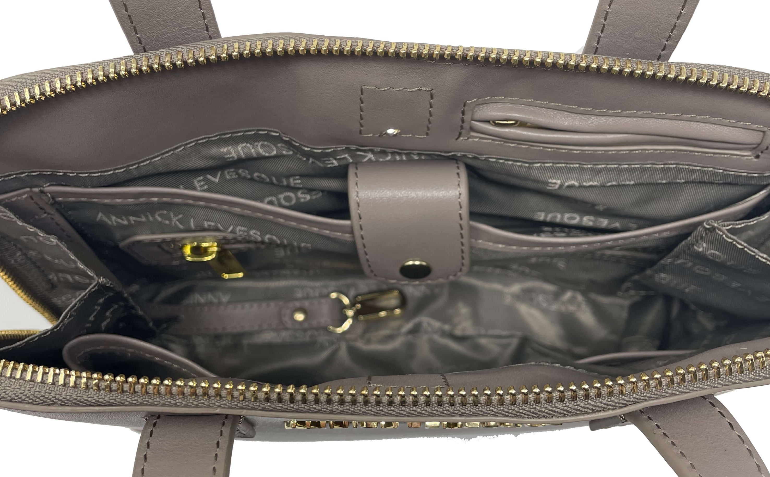 Sac à main en cuir Taupe | Justine