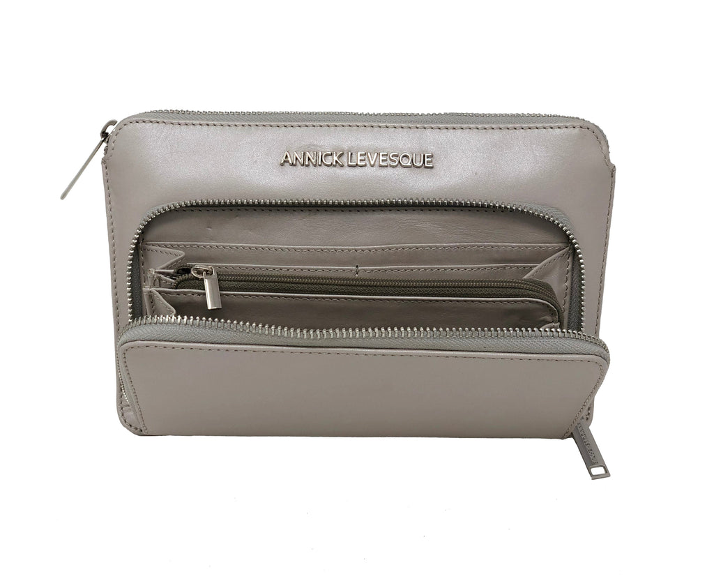 Petit Sac Bandoulière Portefeuille Cuir Perlé, Carmen
