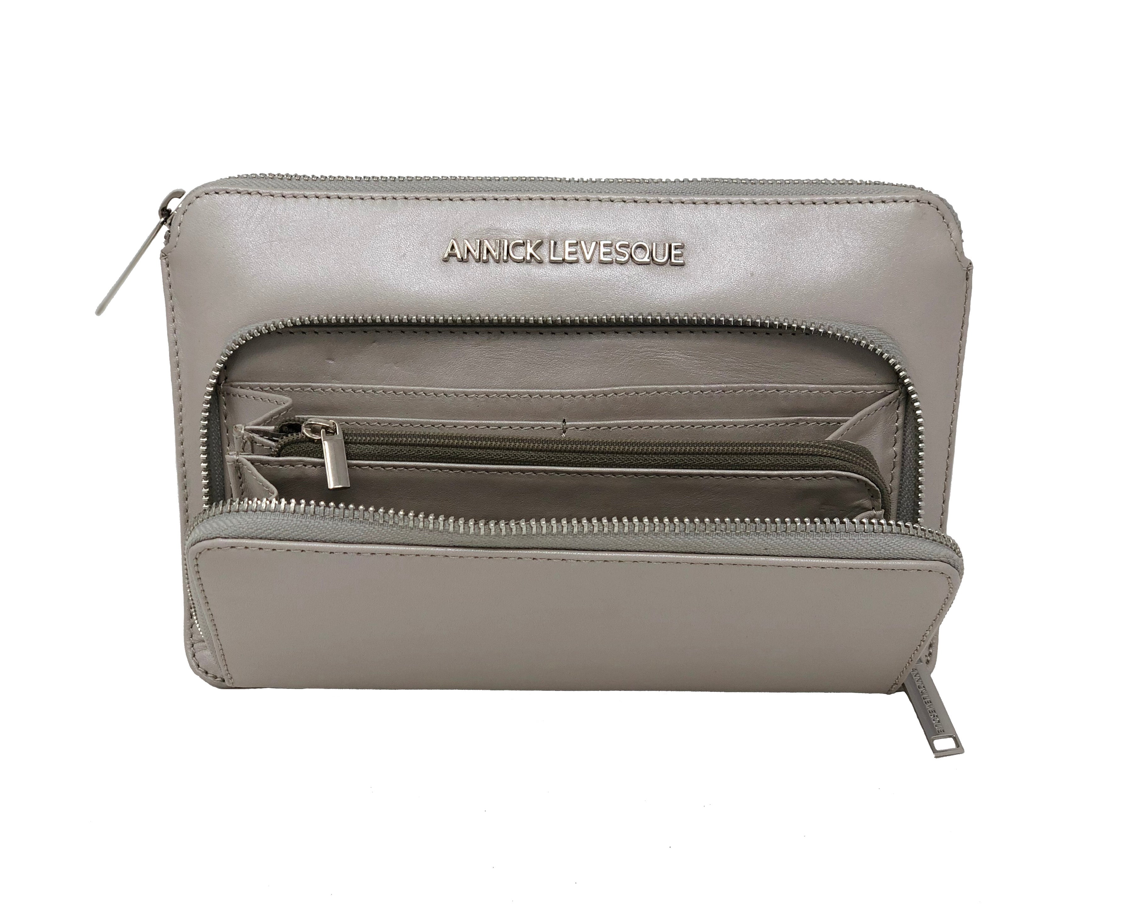 Petit Sac Bandoulière Portefeuille Cuir Perlé, Carmen