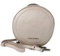 Sac rond en cuir véritable Rose Poudre, transformable, Heidi