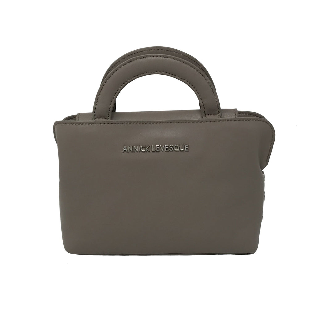 Sac à Main en Cuir Clarence, deux en un, taupe