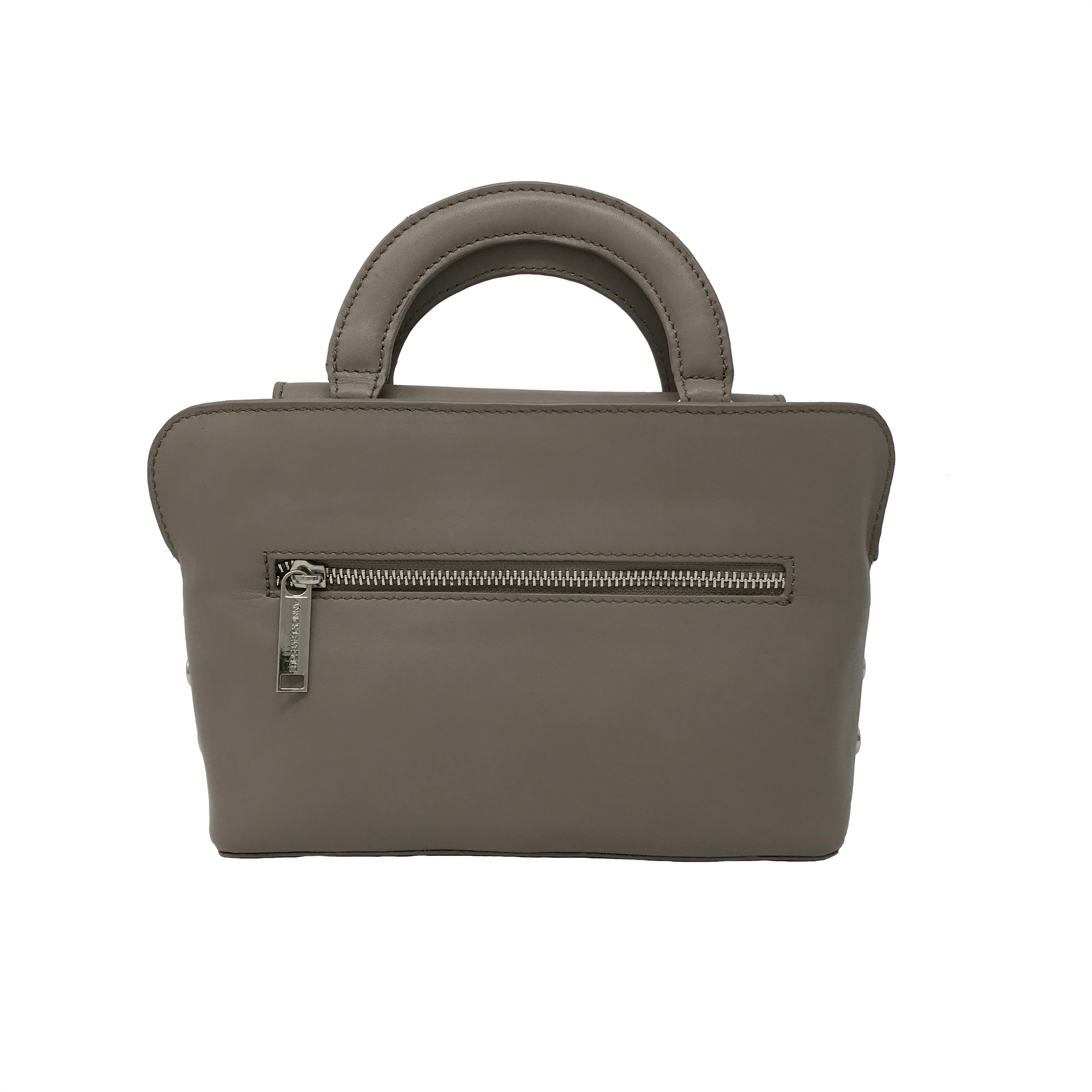 Sac à Main en Cuir Clarence, deux en un, taupe