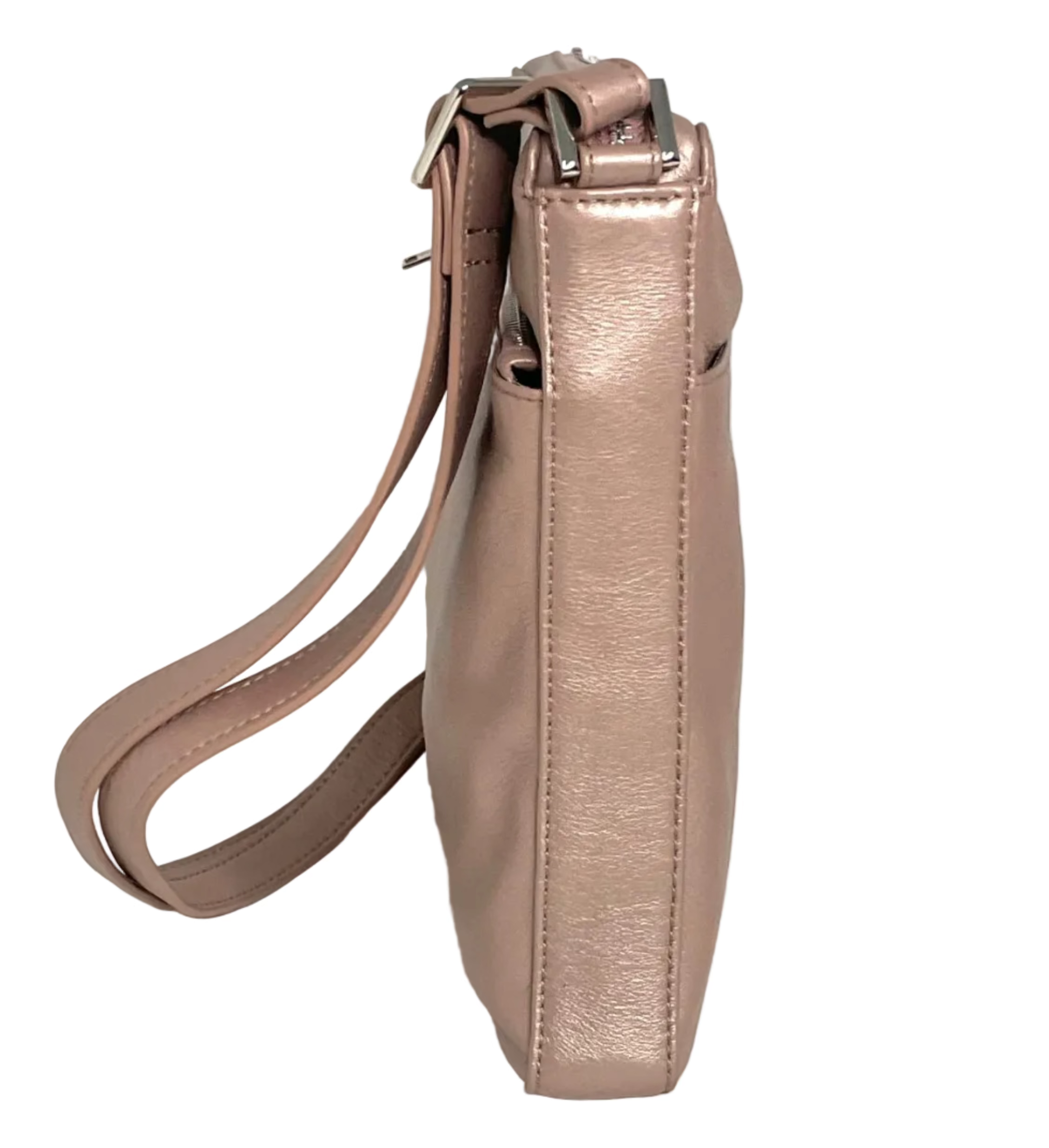 Sac à Bandoulière en cuir Rose Platine | Gisèle