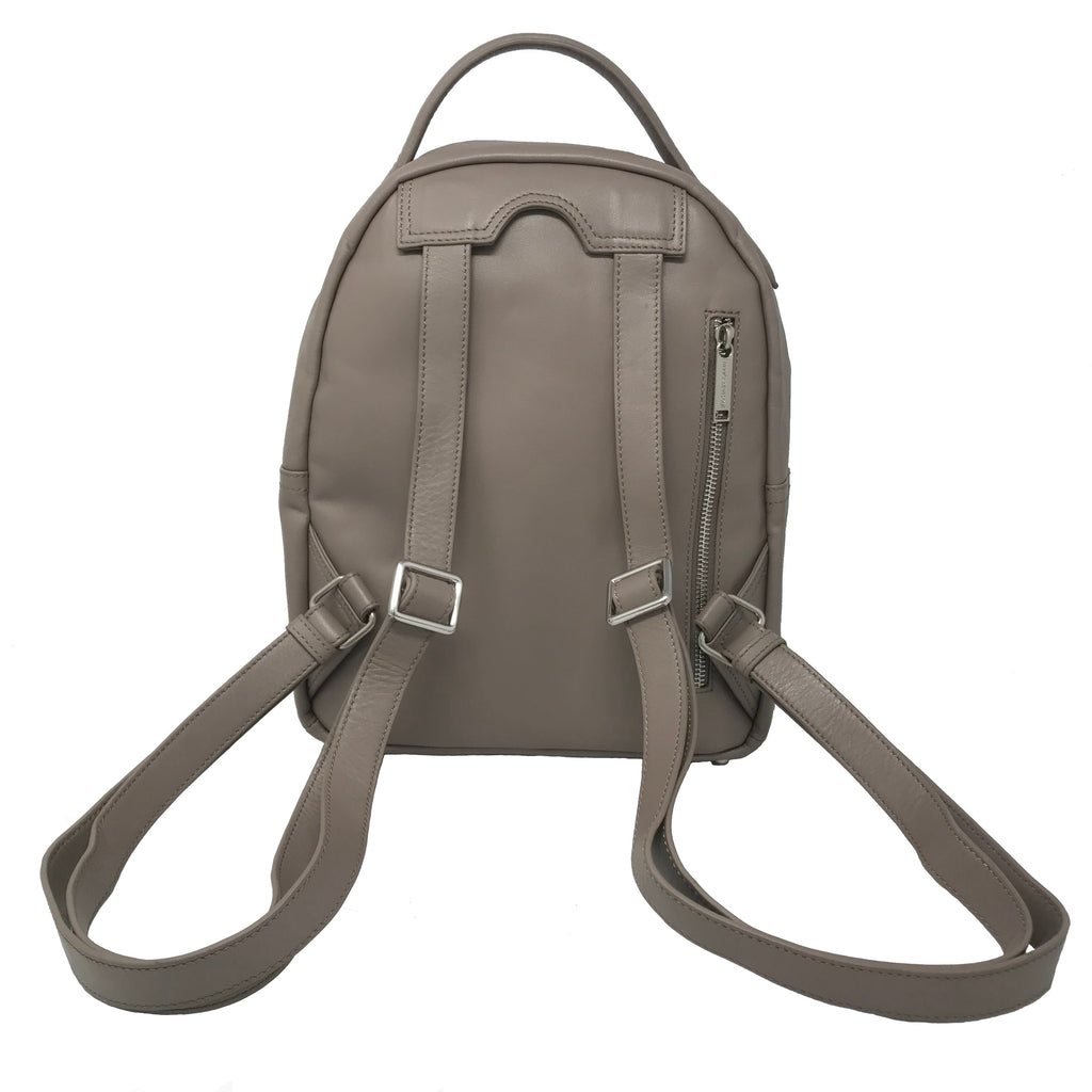 Sac à dos en cuir taupe - Eve