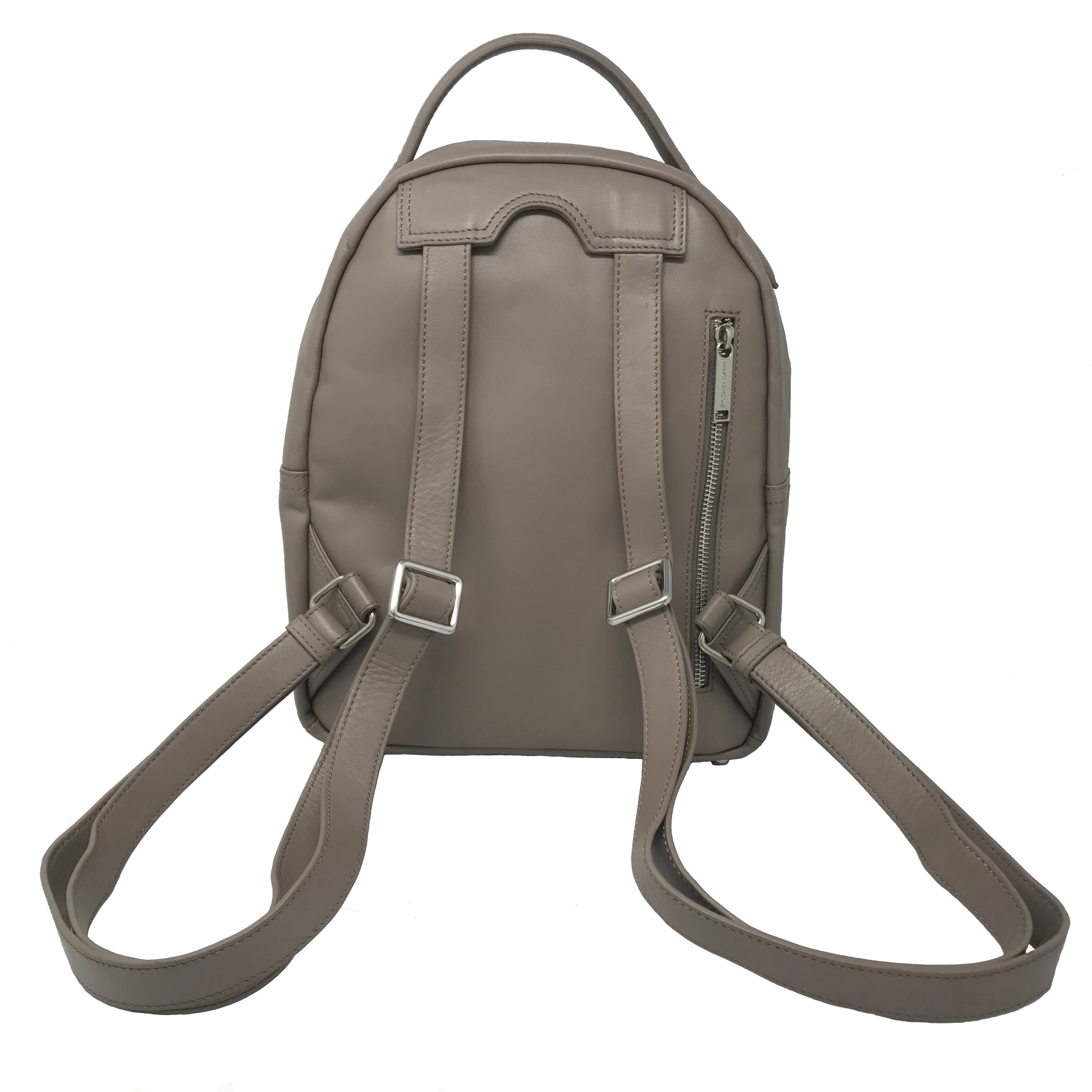Sac à dos en cuir taupe - Eve