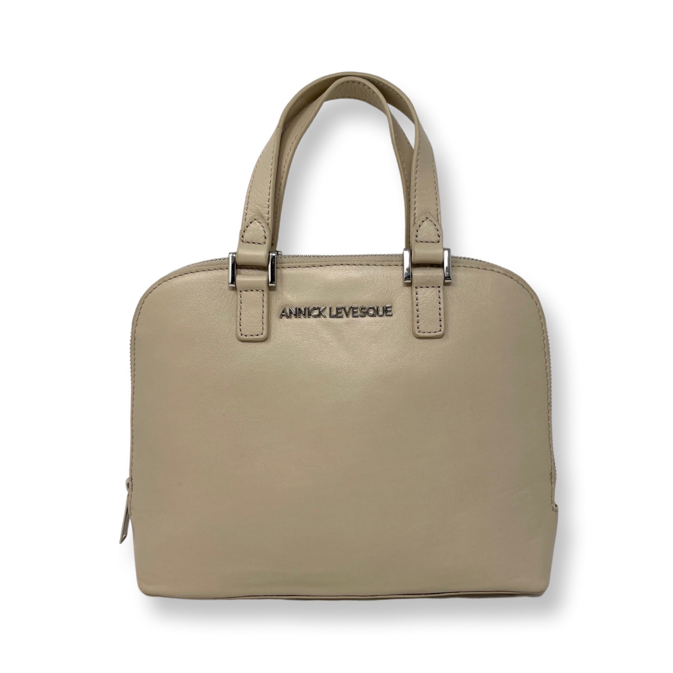 Sac à main en cuir Justine, Beige